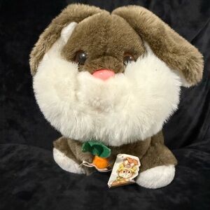 Vintage 1991 Fairview Bunny Rabbit Plush 10" Brown & White Stuffed Animal‎